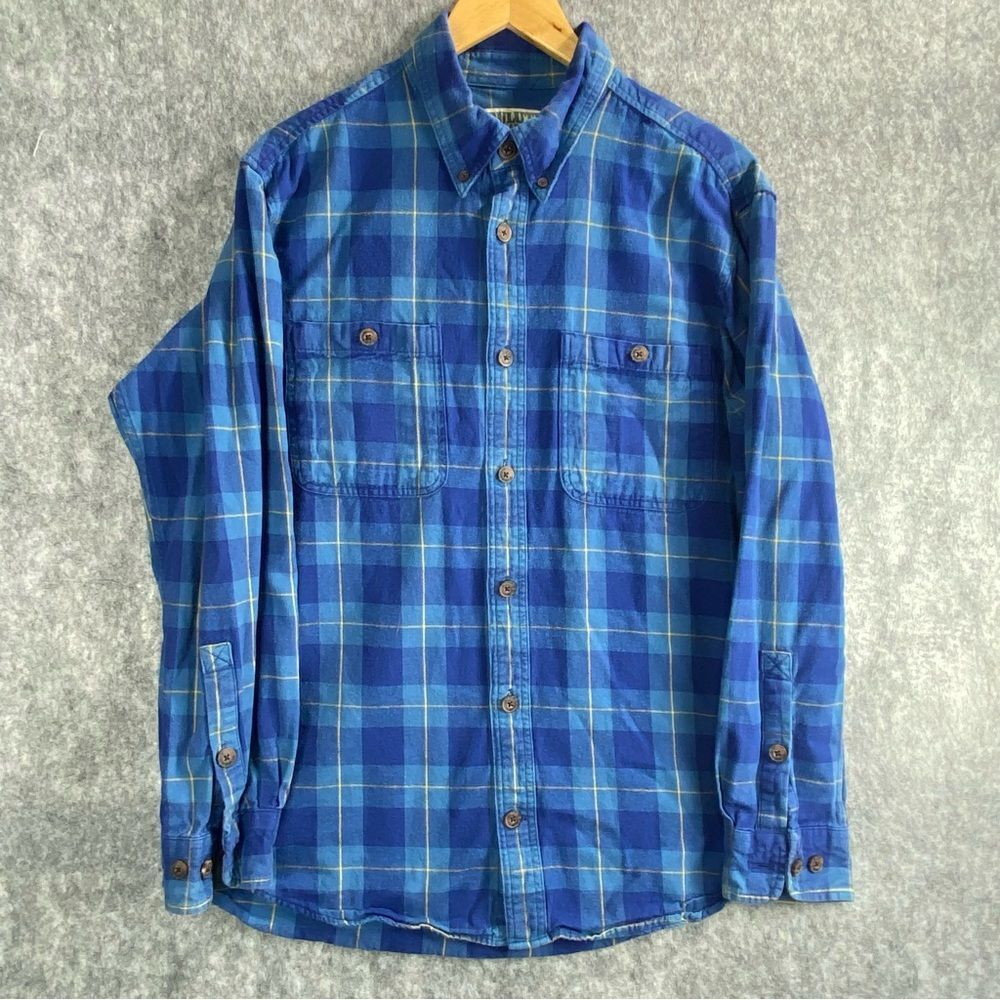 Duluth Trading Co. Mens Multicolor Plaid Flannel Long Sleeve Button Down Shirt L